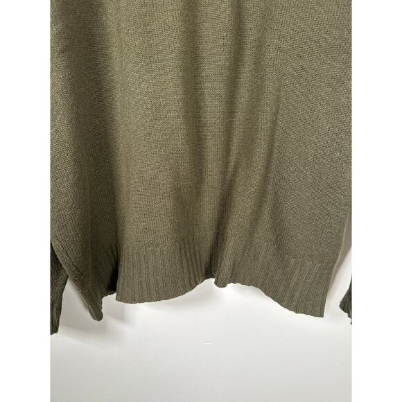 Polo Ralph Lauren 100% Cashmere Sweater Green Size XL V Neck Long Sleeve Luxe - Picture 5 of 9